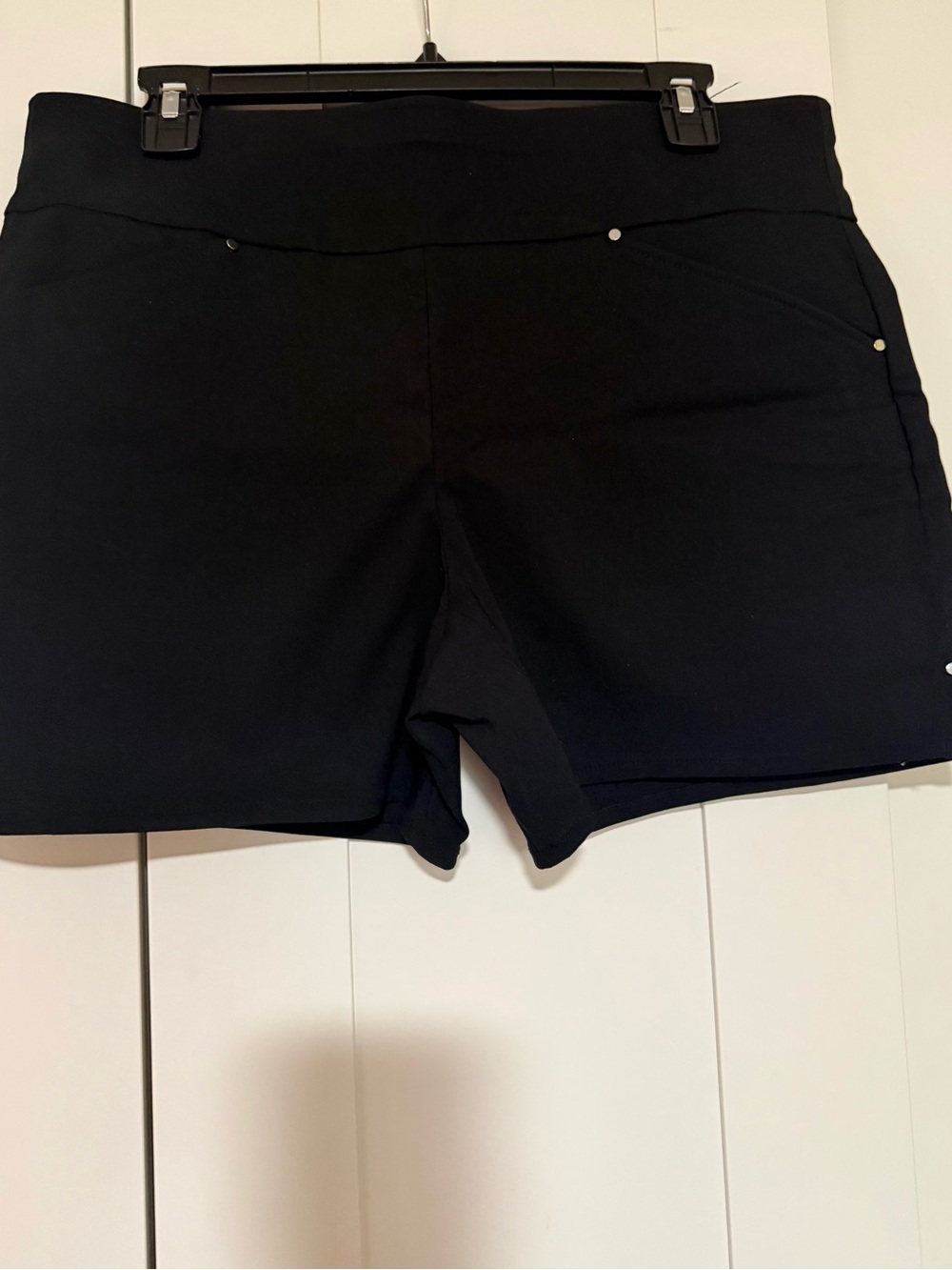 INC International Concepts Black High Waist Sport Shorts